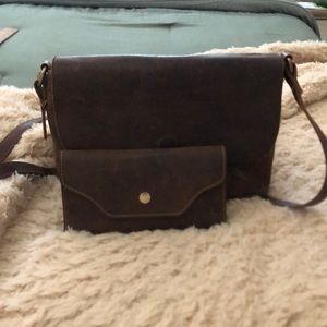 Handmade leather purse and wallet